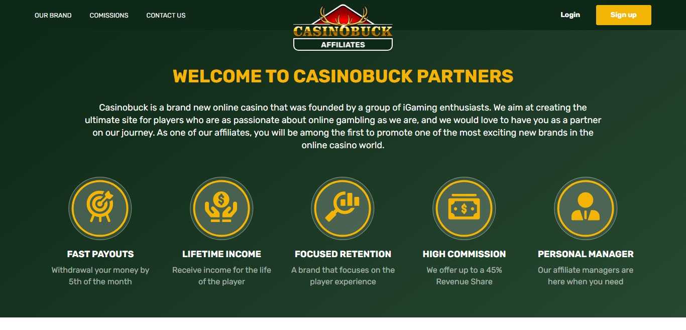 Casinobuckpartners.com Affiliate Program Review : Receive Income for the life of the Player