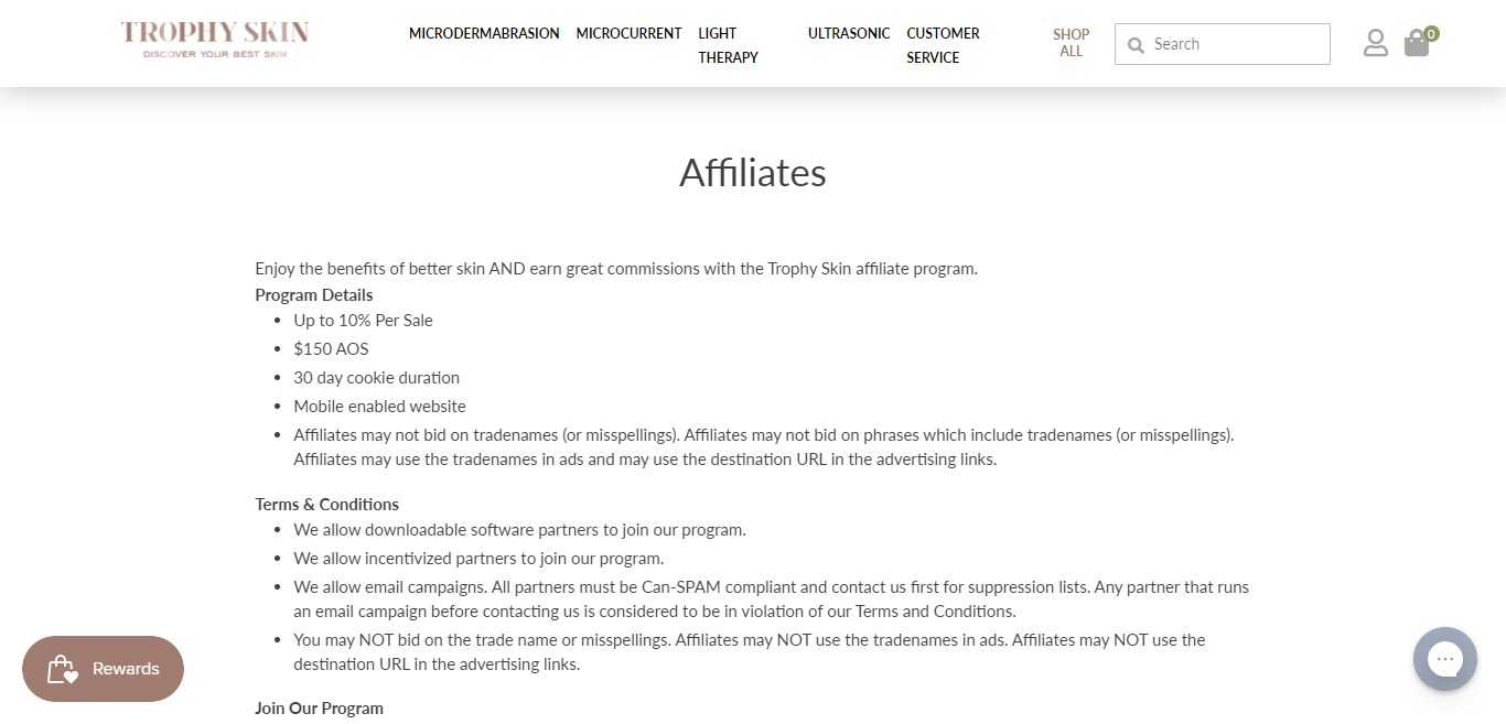 Trophyskin.com Affiliate Program Review : Earn Up to 10% Commission on Each Sale
