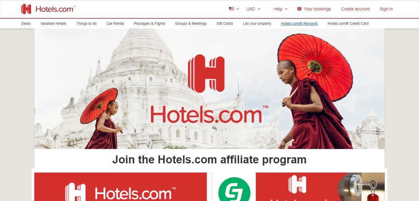 Hotels.com Affiliate Program Review : Frequent Sales, Deals & Interesting Promotions