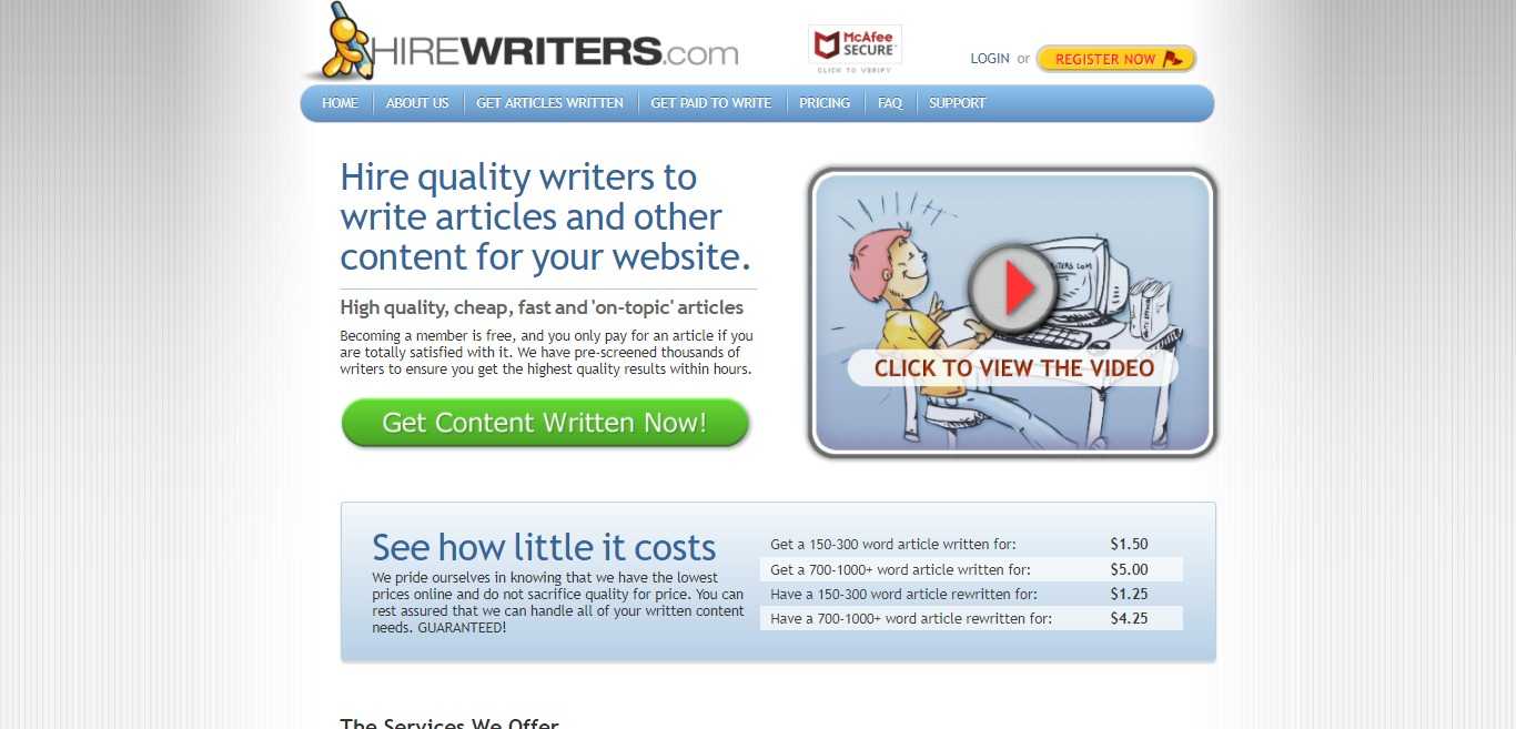 HireWriters Affiliate Program Review : Hire Quality Writers to Write Articles and other Content for Your Website