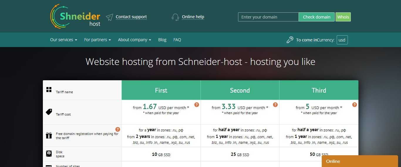 Shneider Web Hosting Review : Website hosting From Schneider-host - Hosting you like