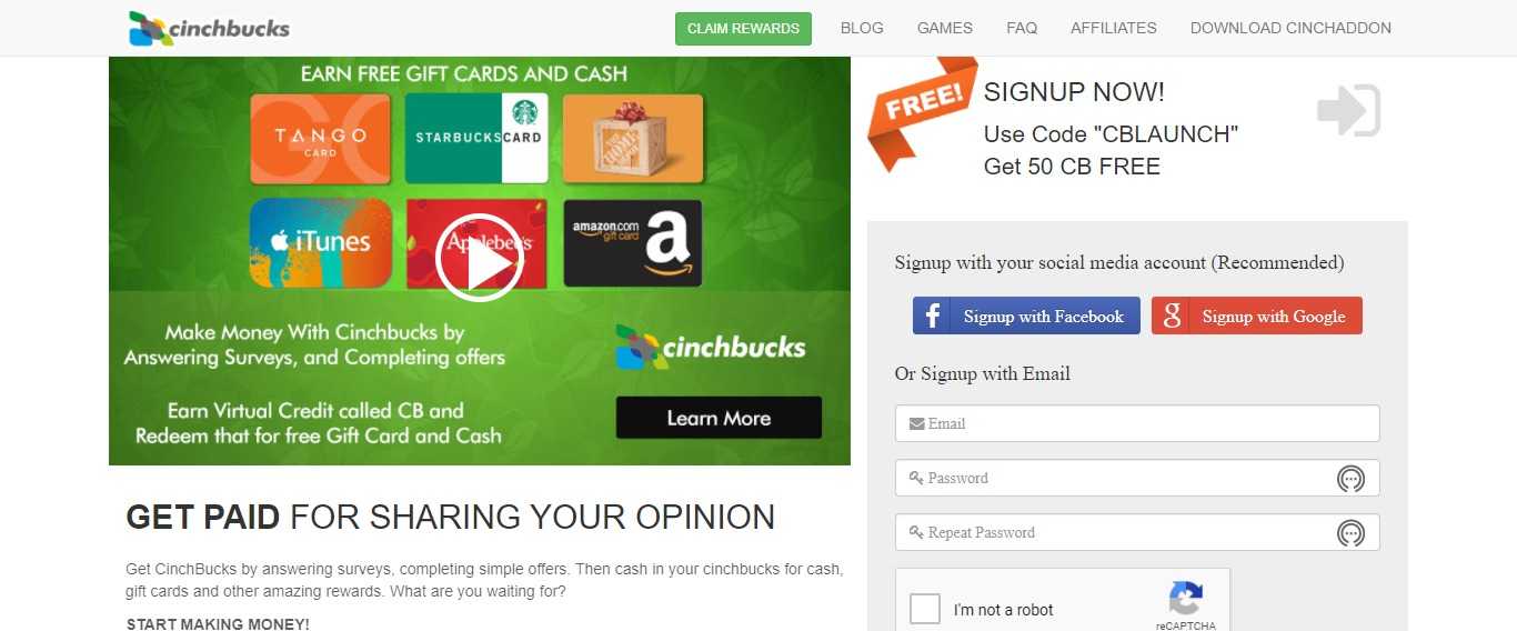 Cinchbucks.com GPT Website Review: Get Paid For Completing Task