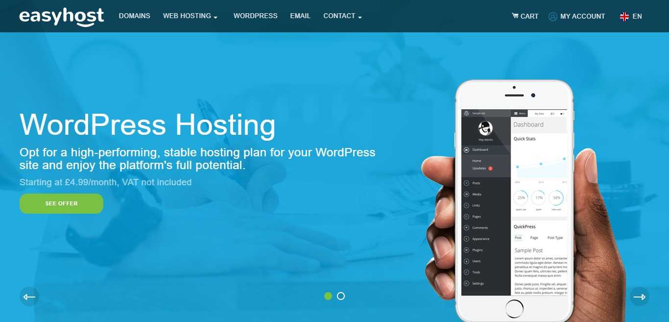 Easyhost Hosting Review : Shared Hosting Meets Tuning