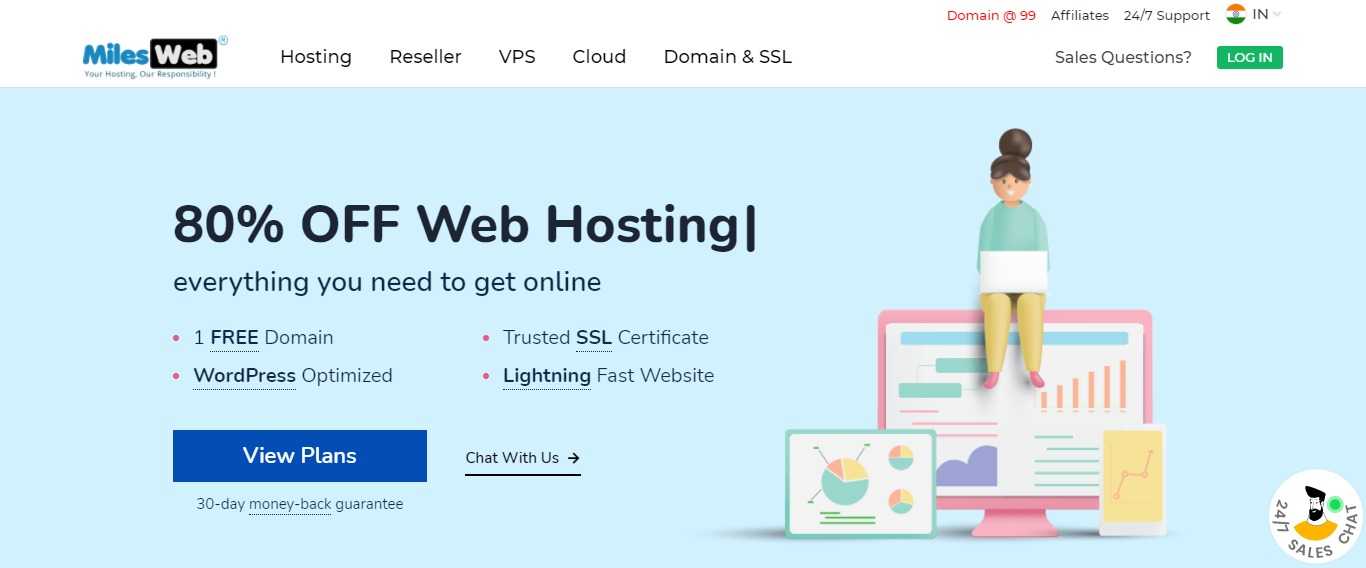 Milesweb.in Web Hosting Review : 80% OFF Web Hosting