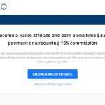 Rallio Affiliate Program Review : One time $325 payment or a recurring 15% commission