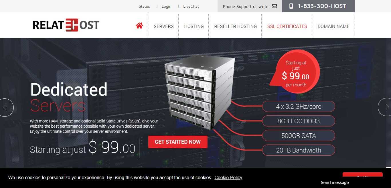RelateHost Hosting Review : Maximum Security High performance and 99.9% Uptime SLA