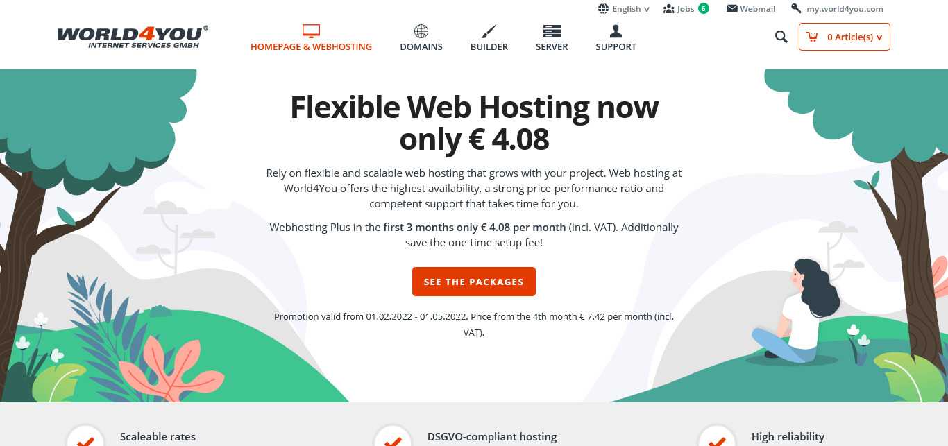 World4you.com Web Hosting Review: Flexible Web Hosting now only € 4.08