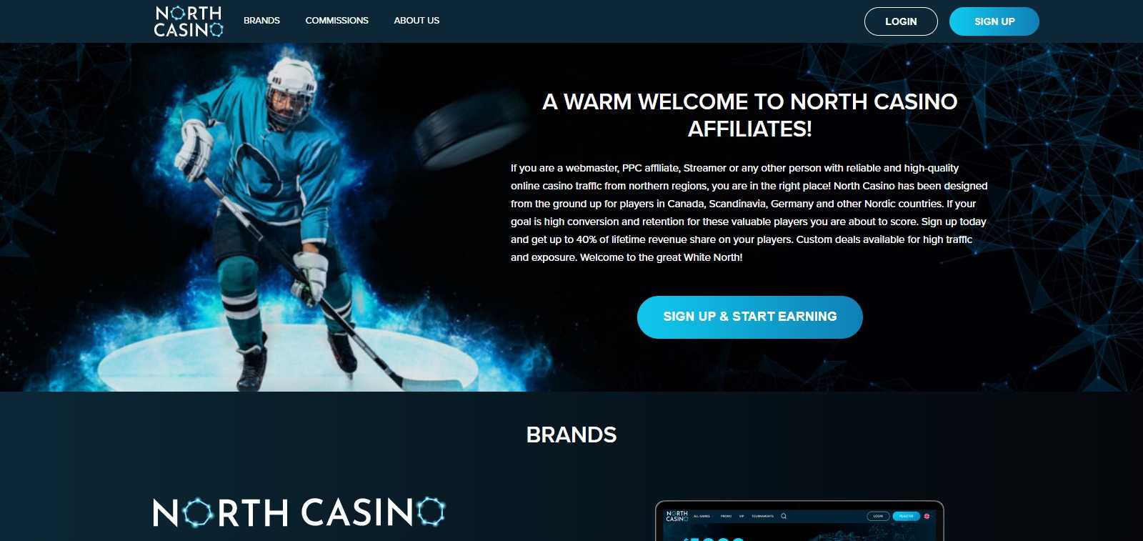 North Casino Affiliates Program Review: 25% - 40% Recurring Revenue Share