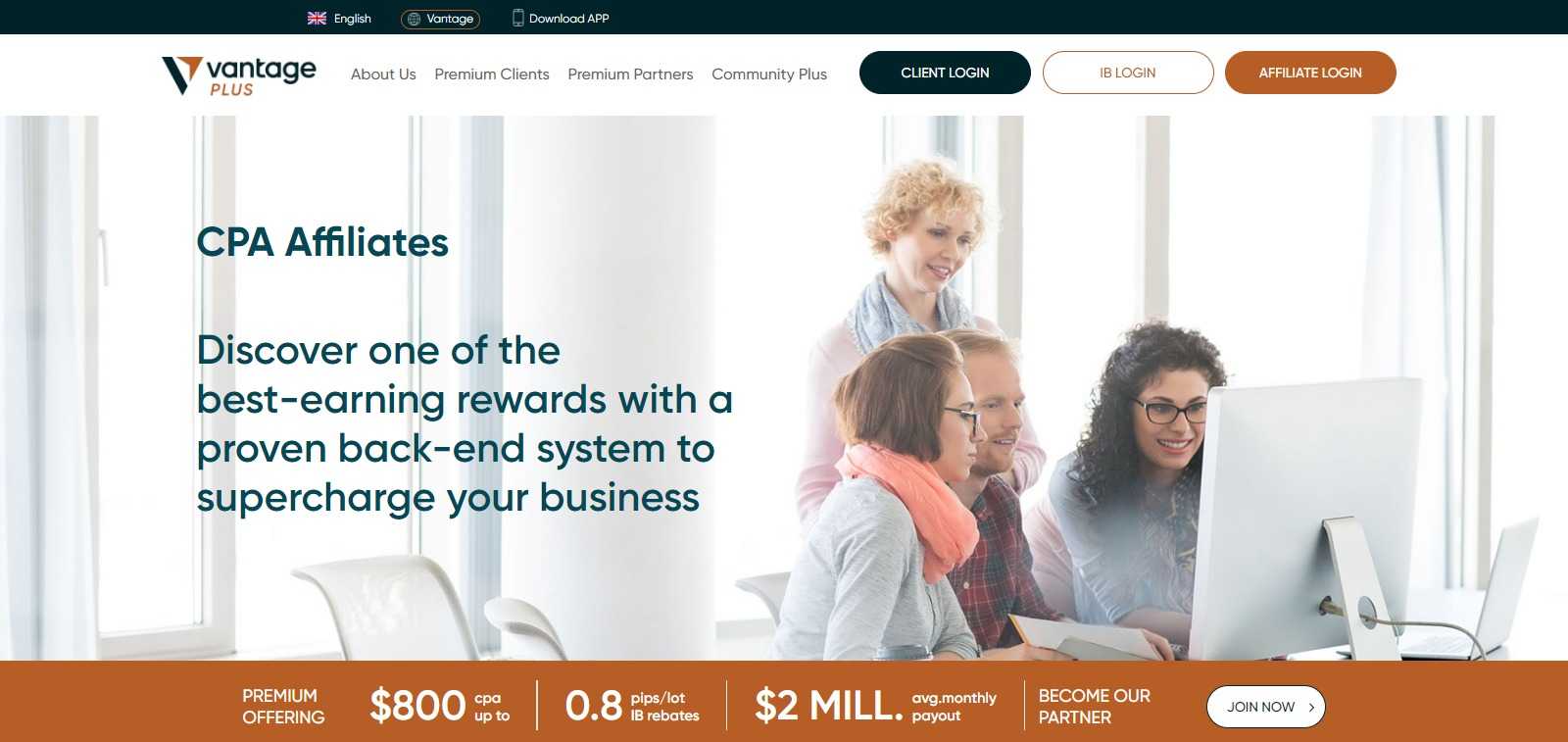 Vantage FX CPA Affiliates Program Review: Get Earn Up To Up to $600 per active client