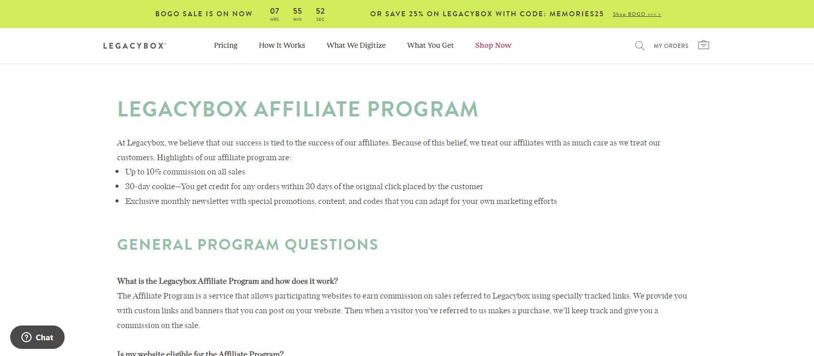 Legacybox Affiliate Program Review: Earn Up to 10% Commission On Each Sale
