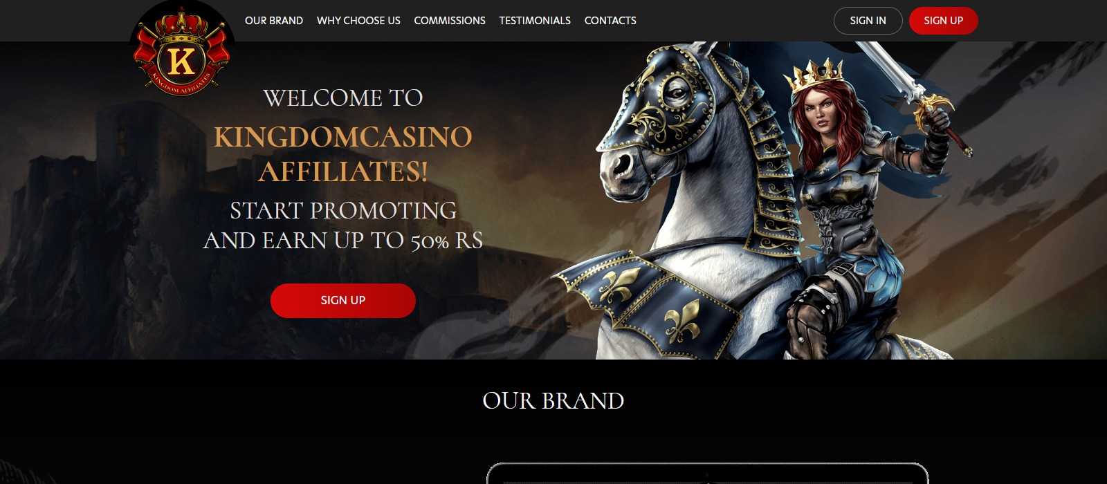 Kingdom Casino Affiliate Program Review: 30% - 50% Recurring Revenue Share