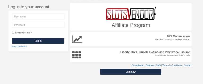 Slots Vendor Affiliate Program Review: 20% - 40% Recurring Revenue Share