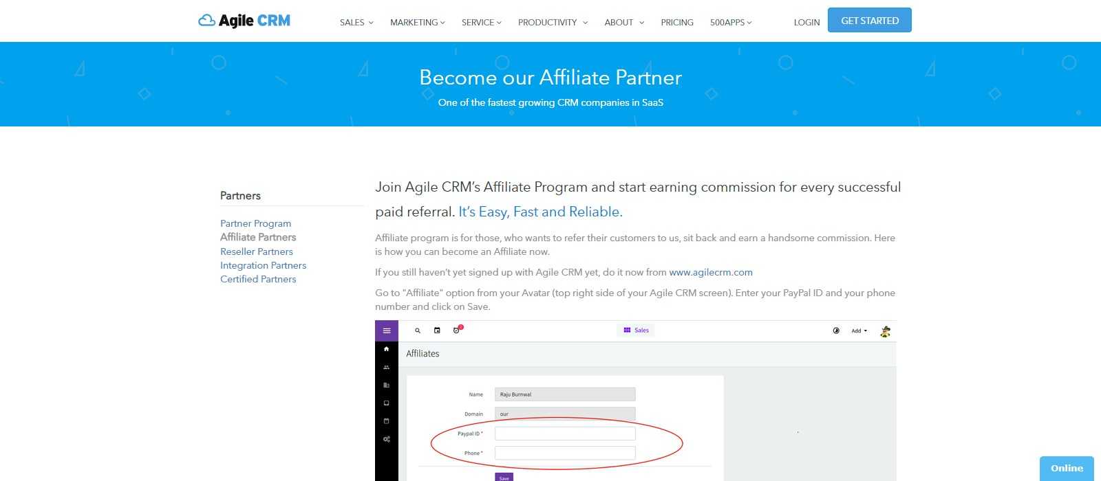 Agile CRM Affiliates Program Review: Earn 10% One-Time Commission