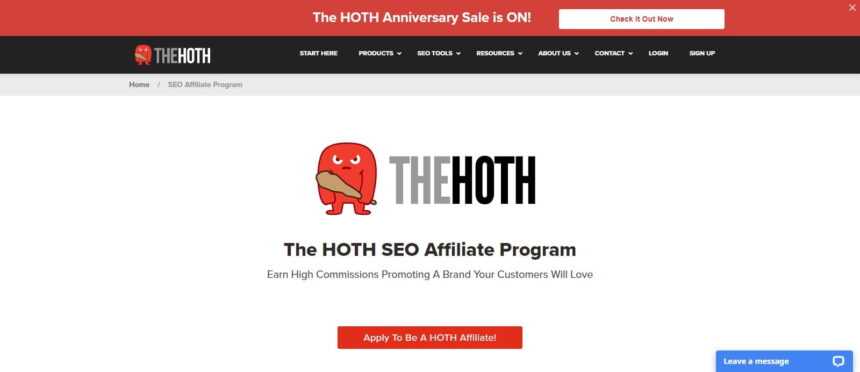 The HOTH Affiliates Program Review: Up to 25% Commission