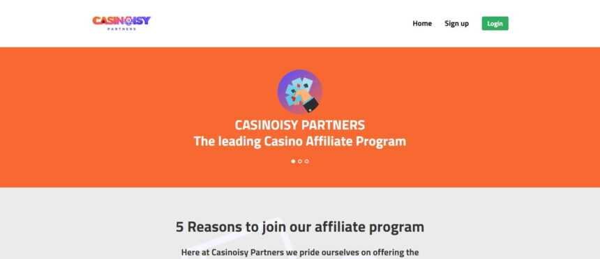 Casinoisy Partners Affiliates Program Review: Up to 40% Recurring Revenue Share