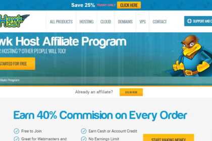 Hawk Host Affiliates Program Review: 40% Commission on Each Sale