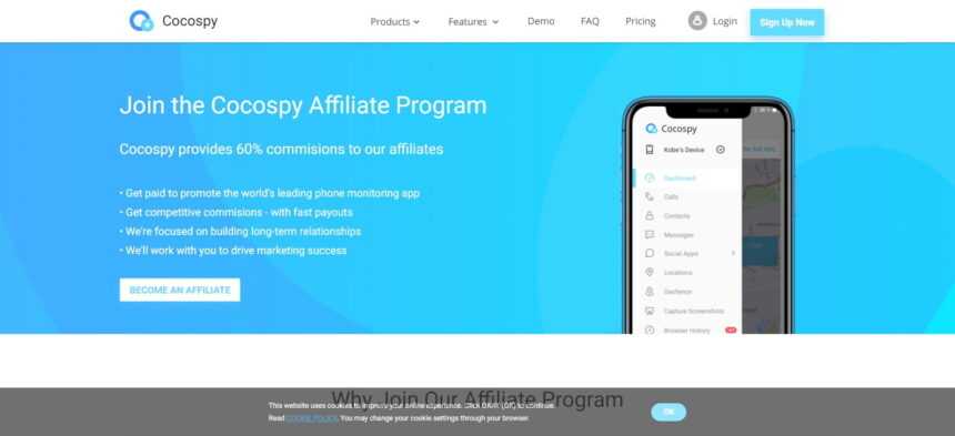 Cocospy Affiliates Program Review: 60% Commission on Each Sale