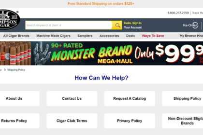 Thompson Cigar Affiliates Program Review: Earn Up To 10% Per Sale
