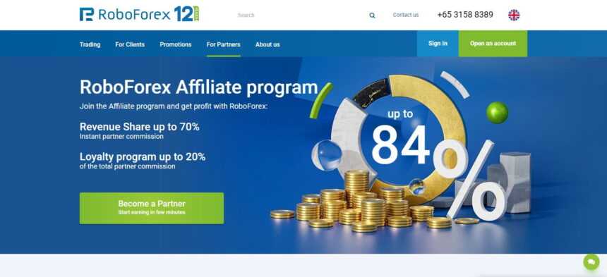 RoboForex Affiliates Program Review: Revenue Share up to 70%