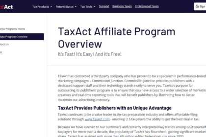 TaxAct Affiliate Program Review: Earn Up to 15% per Sale