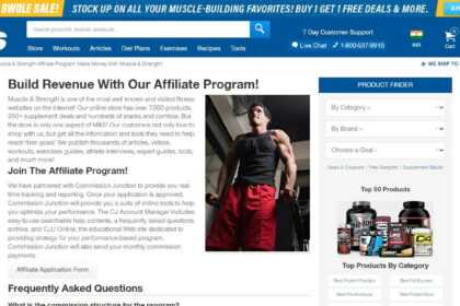 Muscle & Strength Affiliates Program Review: 10% Commission on Each Sale