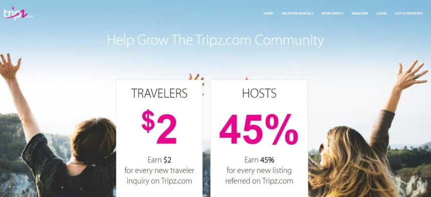Tripz Affiliate Program Review: Earn $2 for Every New Traveler Inquiry