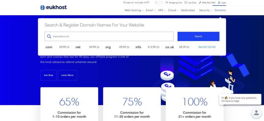 Eukhost Affiliates Program Review: 65%-100% Commission Per Sale
