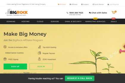 BigRock Affiliates Program Review: Earn Up to 70% per Sale