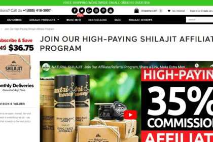 Natural Shilajit Affiliates Program Review: 35% - 40% Commission for Each Sale