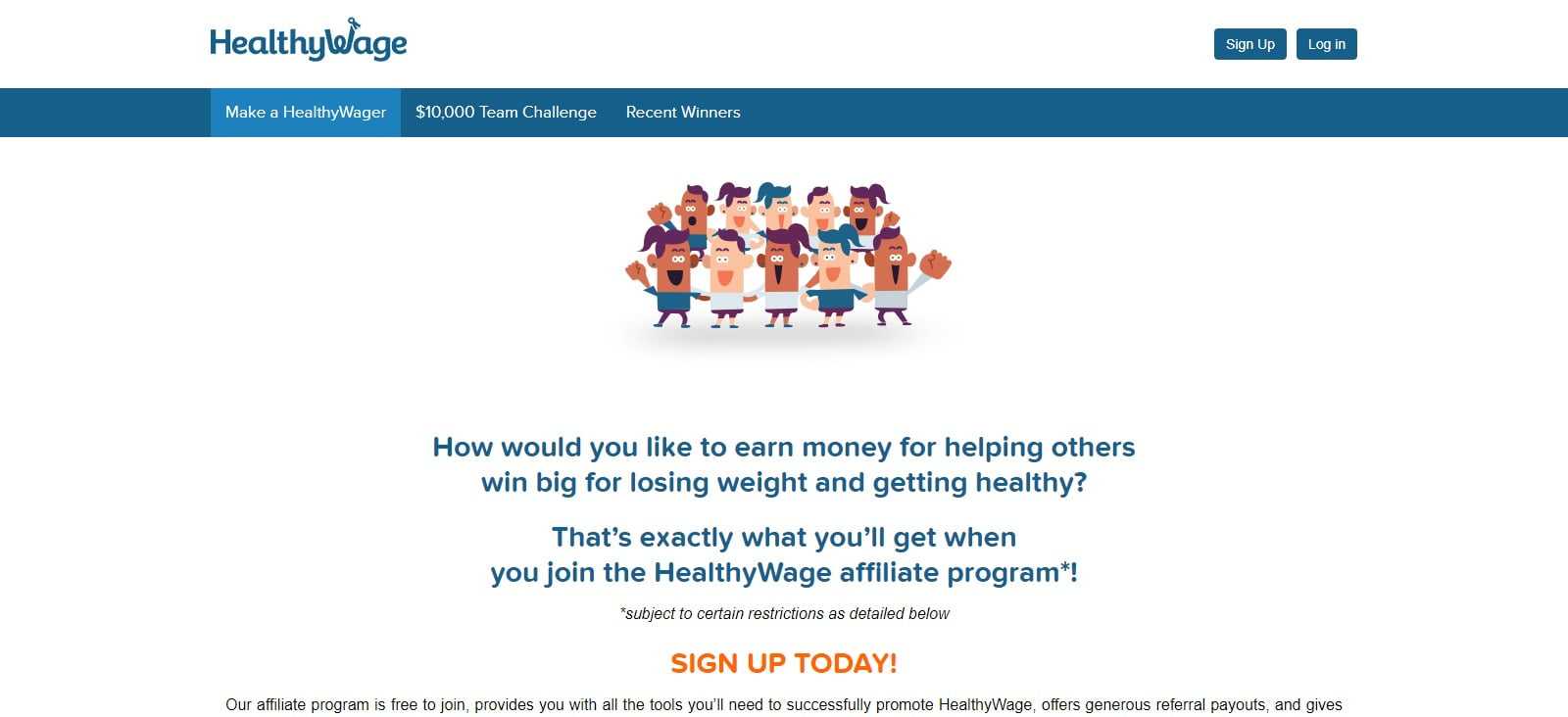 Healthywage Affiliates Program Review: $30 per Team Challenge Signup