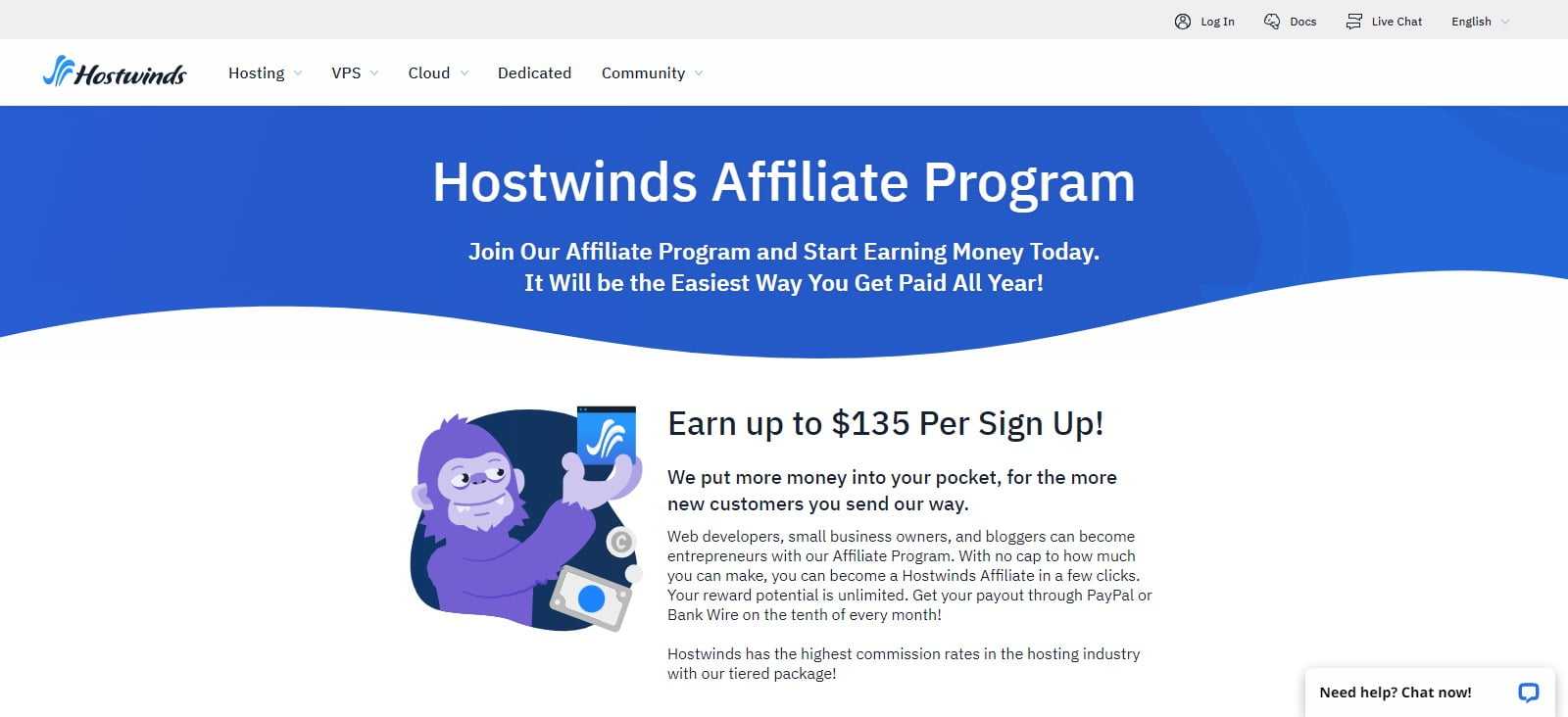 Hostwinds Affiliates Program Review: Earn Up To $65 - $135 Per Sale