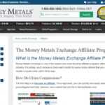 Money Metals Exchange Affiliates Program Review: $16 for Each paid Sale