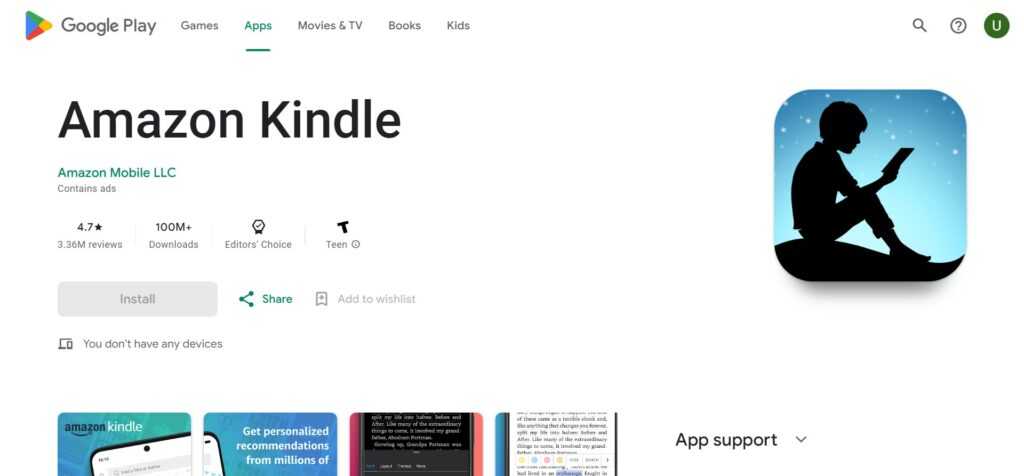 Kindle (Best App To Read Books For Free)