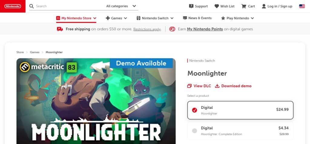 Moonlighter (Best Nintendo Switch Games)
