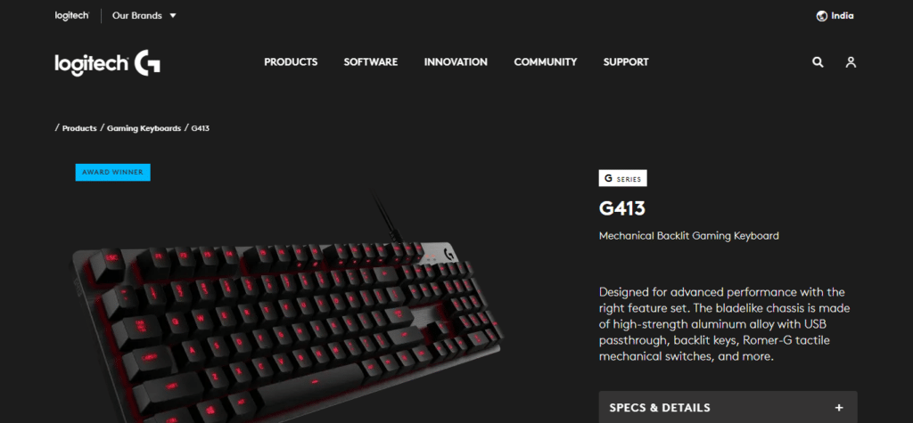 Logitech G413 (Best Gaming Keyboard)
