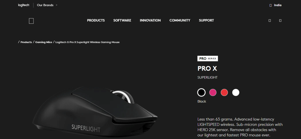 Logitech G Pro X Superlight (Best Wireless Gaming Mouse)