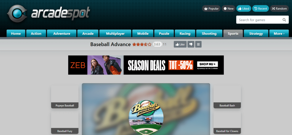 Baseball Advance (Best GBA Sports Games of All Time)