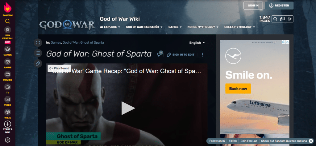 God of War: Ghost of Sparta (Best PSP Platformers of All Time)