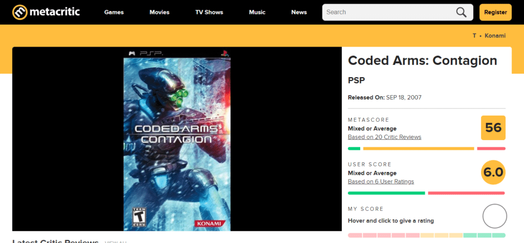 Coded Arms: Contagion (Best PSP Shooting Games of All Time)