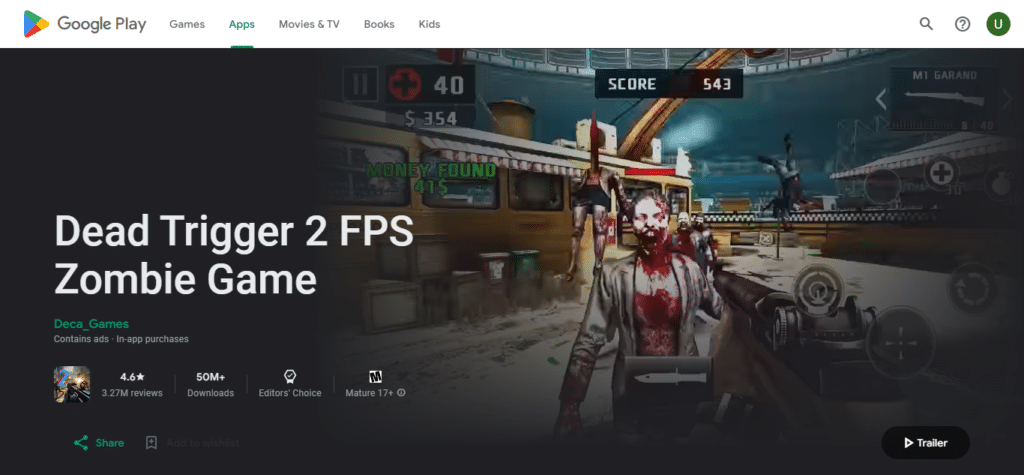 Dead Trigger 2 (Best Game In Play Store)