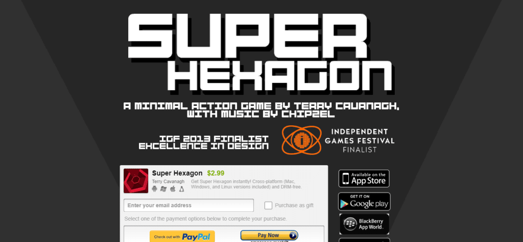 Super Hexagon (Best Game In Play Store)