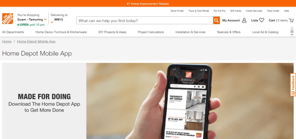 The Home Depot Pro App (Best Apps For Electricians)