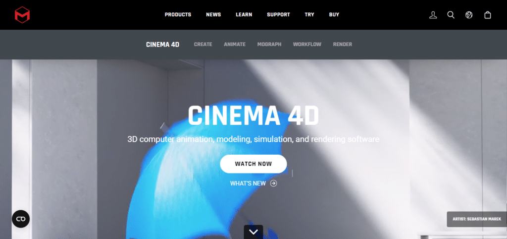 Maxon Cinema 4D (Best Software For Animation)