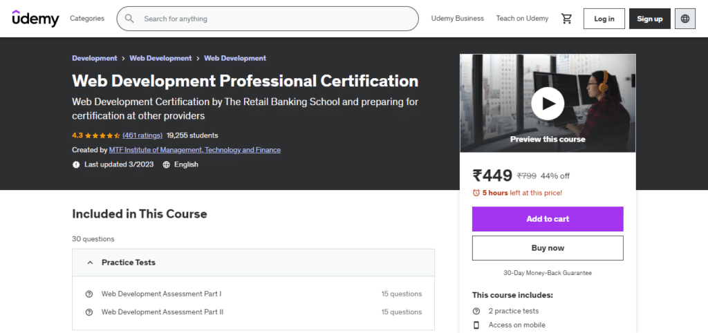 Certified Web Professional - Web Developer