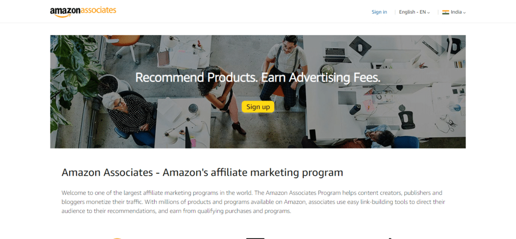 Amazon Associates (Best Affiliate Program In USA)
