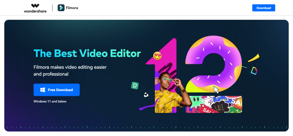 Filmora (Best Video Editing Software)