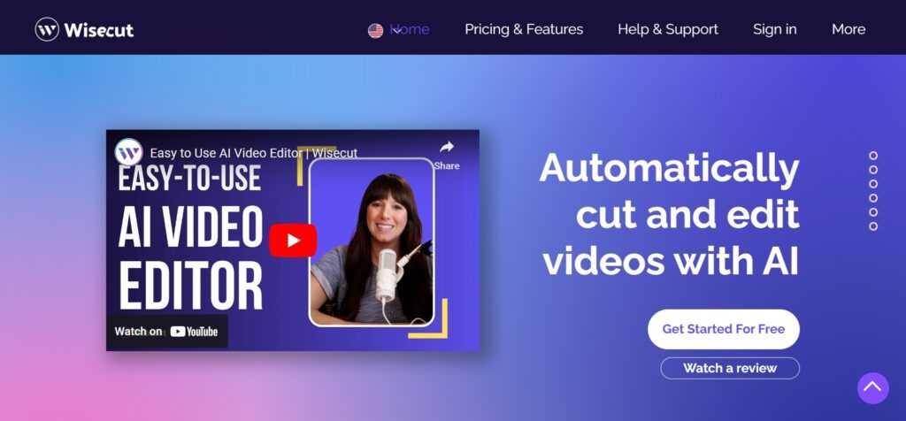 Wisecut (Best Ai Video Editing Tools)