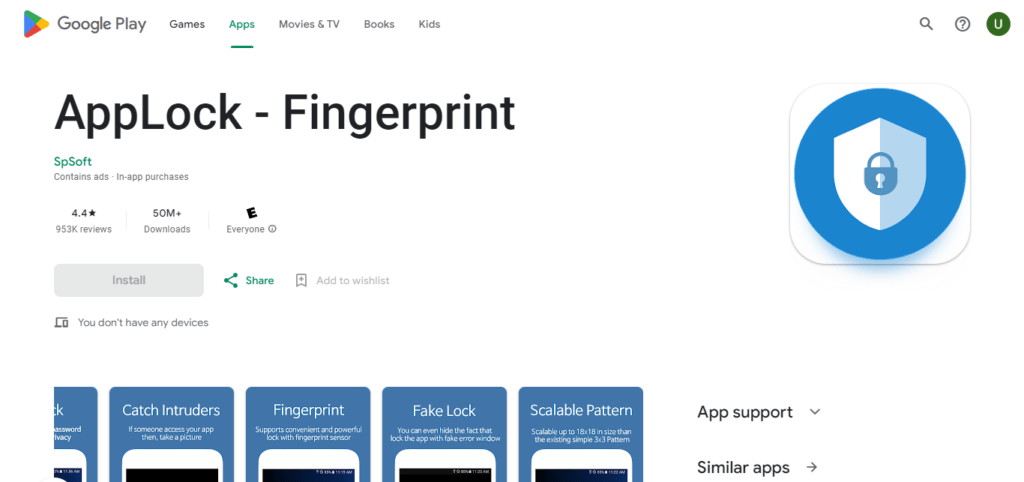 AppLock – Fingerprint (Best App Lock For Android)