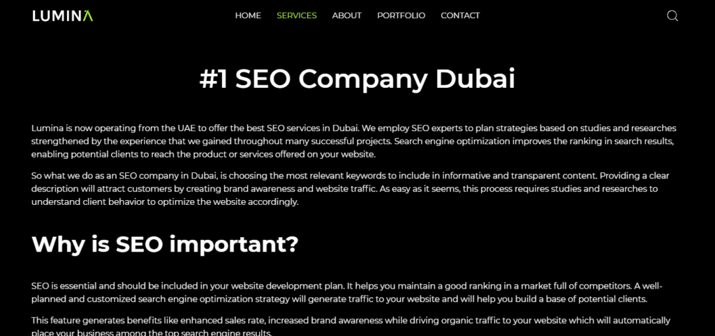 LUMINA (Best Seo Agency In Dubai)