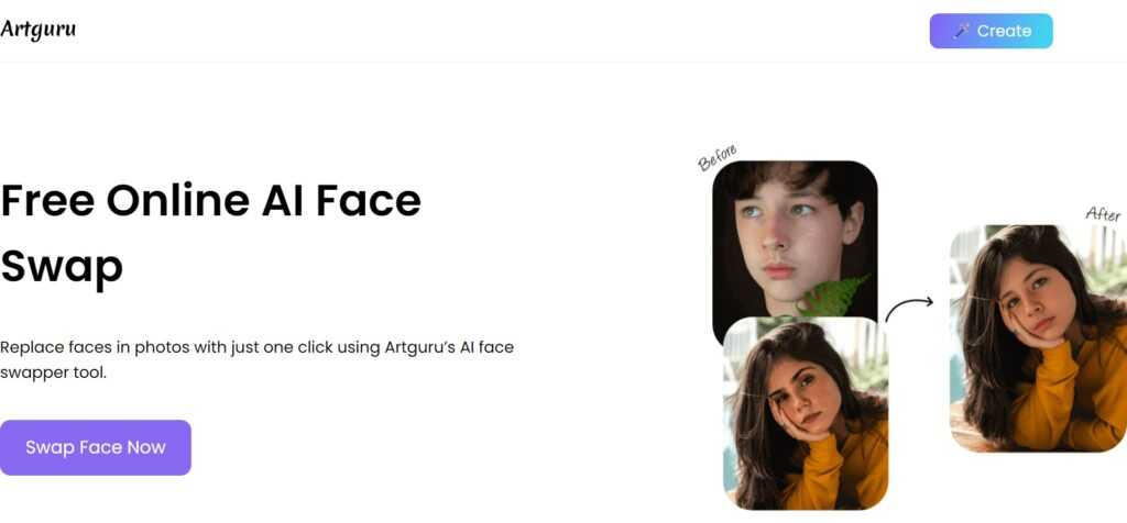 ArtGuru (Best Free AI Face Swappers)